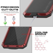 Cargar imagen en el visor de la galería, Galaxy S25 más estuche de metal, cubierta de armadura de grado militar de alta resistencia [prueba de choque] Cuerpo completo duro [rojo]
