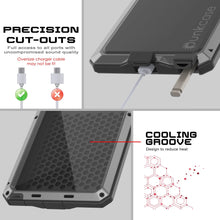 Cargar imagen en el visor de la galería, Caso de metal Ultra Galaxy S25, cubierta de armadura de grado militar de servicio pesado [prueba de choque] Cuerpo completo duro [plata]
