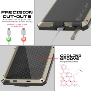 Caso de metal ultra Galaxy S25, cubierta de armadura de grado militar de servicio pesado [prueba de choque] Cuerpo completo duro [oro]