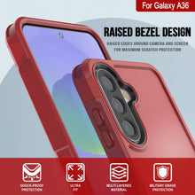 Cargar imagen en el visor de la galería, Punkcase Galaxy A36 Case, [Serie Spartan 2.0] Carrera de servicio pesado resistente [rojo]
