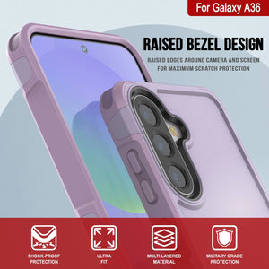 Punkcase Galaxy A36 Case, [Serie Spartan 2.0] Carrera de servicio pesado resistente [magenta]