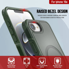 Load image into Gallery viewer, Punkcase iPhone 16E Case, [Serie Spartan 2.0] Carrera de servicio pesado resistente con protector de pantalla incorporado [Dark Green]
