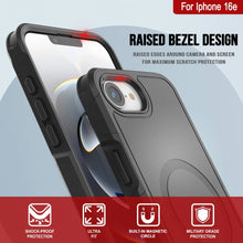 Load image into Gallery viewer, Punkcase iPhone 16E Case, [Serie Spartan 2.0] Carrera de servicio pesado resistente con protector de pantalla incorporado [negro]
