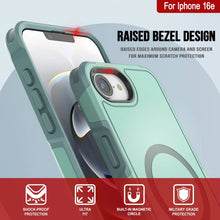 Load image into Gallery viewer, Punkcase iPhone 16E Case, [Serie Spartan 2.0] Carrera de servicio pesado resistente con protector de pantalla incorporado [verde azulado]
