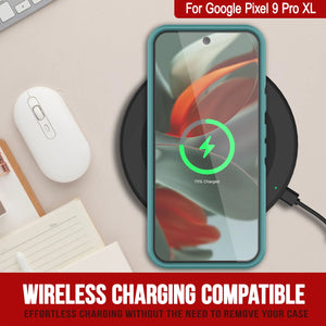 Punkcase Google Pixel 9 Pro XL Case, [Serie Spartan 2.0] Cubierta de servicio pesado resistente con protector de pantalla incorporado [azul]