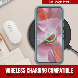 Punkcase Google Pixel 9 Case, [Serie Spartan 2.0] Cubierta de servicio pesado resistente con protector de pantalla incorporado [azul]