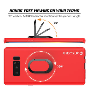 Galaxy Note 8 Case, Punkcase Magnetix Protective TPU Cover W/ Kickstand, Screen Protector [Red] 