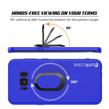 Load image into Gallery viewer, Galaxy S8 Case, Punkcase Magnetix Protective TPU Cover W/ Kickstand, Screen Protector [Blue] 
