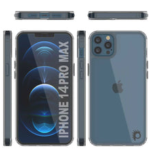 Cargar imagen en el visor de la galería, iPhone 14 Pro Max Case Punkcase® LUCID 2.0 Clear Series Series w/ PUNK SHIELD Screen Protector | Ultra Fit (Color in image: light blue)
