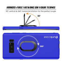 Cargar imagen en el visor de la galería, Galaxy Note 8 Case, Punkcase Magnetix Protective TPU Cover W/ Kickstand, Screen Protector [Blue] 
