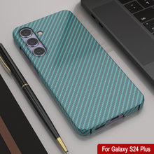 Cargar imagen en el visor de la galería, Case de Galaxy S24 Plus, Punkcase Carbon -Wield, Tray -Duty y Ultra Fin Cover [a prueba de choques] [no deslizamiento] [verde azulado]
