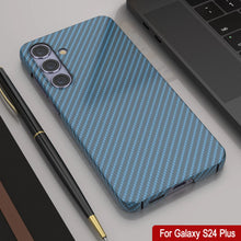 Load image into Gallery viewer, Case de Galaxy S24 Plus, Punkcase Carbon -Wield, Servicio pesado y cubierta ultra delgada [a prueba de choques] [no deslizamiento] [azul claro]
