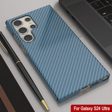 Cargar imagen en el visor de la galería, Galaxy S24 Ultra Case, Punkcase Carbon -Walkield, Servicio pesado y cubierta ultra delgada [a prueba de choques] [no slip] [azul claro]
