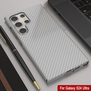 Galaxy S24 Ultra Case, Punkcase Carbon -Walfield, Servicio pesado y cubierta ultra delgada [a prueba de choques] [no slip] [blanco]