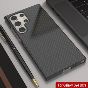 Galaxy S24 Ultra Case, Punkcase Carbon -Walkield, Heavy Duty y Ultra Fin Cover [a prueba de choques] [Non Slip] [negro]