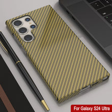 Cargar imagen en el visor de la galería, Galaxy S24 Ultra Case, Punkcase Carbon -Walkield, Heavy Duty y Ultra Fin Cover [a prueba de choques] [no deslizamiento] [amarillo]
