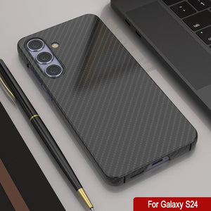 Case Galaxy S24, Punkcase Carbonalfield, Servicio pesado y cubierta ultra delgada [a prueba de choques] [no deslizamiento] [negro]