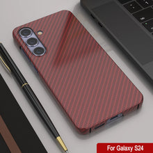 Cargar imagen en el visor de la galería, Case Galaxy S24, Punkcase Carbonalfield, Servicio pesado y cubierta ultra delgada [a prueba de choques] [no deslizamiento] [rojo]
