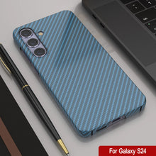 Cargar imagen en el visor de la galería, Case Galaxy S24, Punkcase Carbonalfield, Servicio pesado y cubierta ultra delgada [a prueba de choques] [no deslizamiento] [azul claro]
