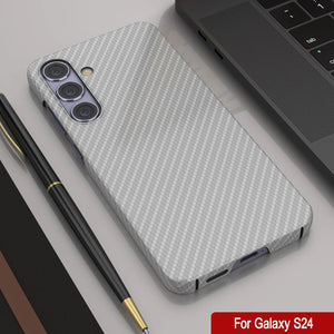 Case Galaxy S24, Punkcase Carbonalfield, Servicio pesado y cubierta ultra delgada [a prueba de choque] [no deslizamiento] [blanco]