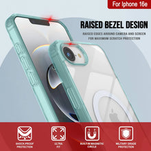 Cargar imagen en el visor de la galería, Punkcase iPhone 16E Case de carga inalámbrica magnética [Serie ClearMag] [Teal]

