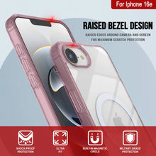 Load image into Gallery viewer, Punkcase iPhone 16E Case de carga inalámbrica magnética [Serie ClearMag] [Rose]
