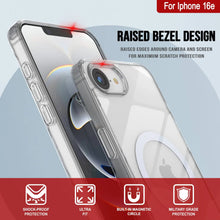 Load image into Gallery viewer, Punkcase iPhone 16E Case de carga inalámbrica magnética [Serie ClearMag] [Clear]
