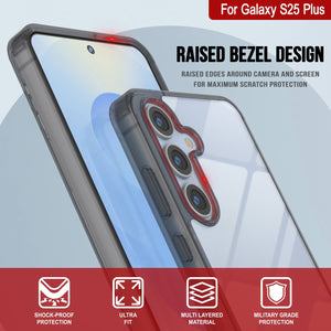 Funda para Galaxy S25 Plus [Serie de acrílico transparente] [Antideslizante] Para Galaxy S25 Plus [Negro]