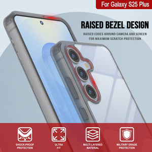 Funda para Galaxy S25 Plus [Serie de acrílico transparente] [Antideslizante] Para Galaxy S25 Plus [Gris]