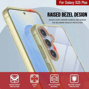 Funda para Galaxy S25 Plus [Serie de acrílico transparente] [Antideslizante] Para Galaxy S25 Plus [Amarillo]