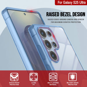 Funda para Galaxy S25 Ultra [Serie de acrílico transparente] [Antideslizante] Para Galaxy S25 Ultra [Azul]