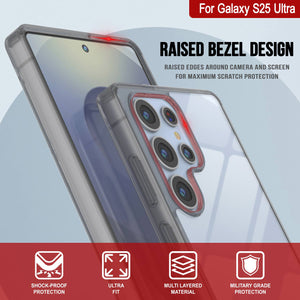 Funda para Galaxy S25 Ultra [Serie de acrílico transparente] [Antideslizante] Para Galaxy S25 Ultra [Gris]