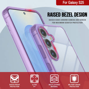 Funda para Galaxy S25 [Serie de acrílico transparente] [Antideslizante] Para Galaxy S25 [Morado]