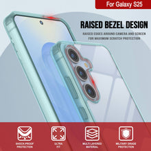 Load image into Gallery viewer, Funda para Galaxy S25 [Serie de acrílico transparente] [Antideslizante] Para Galaxy S25 [Verde azulado]
