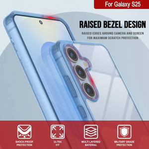 Funda para Galaxy S25 [Serie de acrílico transparente] [Antideslizante] Para Galaxy S25 [Azul]