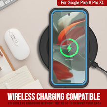Cargar imagen en el visor de la galería, Caso impermeable de Google Pixel 9 Pro XL, cubierta de armadura punkcase [serie extrema] con protector de pantalla incorporado [azul claro]
