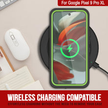 Cargar imagen en el visor de la galería, Caso impermeable de Google Pixel 9 Pro XL, cubierta de armadura punkcase [serie extrema] con protector de pantalla incorporado [verde claro]
