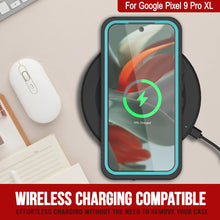Cargar imagen en el visor de la galería, Caso impermeable de Google Pixel 9 Pro XL, cubierta de armadura punkcase [serie extrema] con protector de pantalla incorporado [verde azulado]
