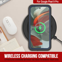 Cargar imagen en el visor de la galería, Caso impermeable de Google Pixel 9 Pro, cubierta de armadura punkcase [serie extrema] con protector de pantalla incorporado [azul marino]
