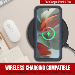 Caso impermeable de Google Pixel 9 Pro, cubierta de armadura punkcase [serie extrema] con protector de pantalla incorporado [azul marino]