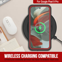 Cargar imagen en el visor de la galería, Caso impermeable de Google Pixel 9 Pro, cubierta de armadura punkcase [serie extrema] con protector de pantalla incorporado [rojo]
