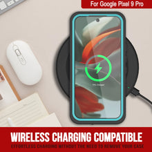 Cargar imagen en el visor de la galería, Caso impermeable de Google Pixel 9 Pro, cubierta de armadura punkcase [serie extrema] con protector de pantalla incorporado [verde azulado]
