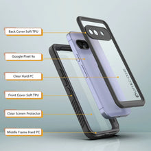 Cargar imagen en el visor de la galería, Caso impermeable de Google Pixel 9a, cubierta de armadura punkcase [serie extrema] con protector de pantalla incorporado [azul marino]

