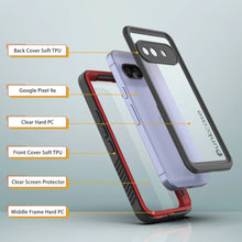 Cargar imagen en el visor de la galería, Caso impermeable de Google Pixel 9a, cubierta de armadura punkcase [serie extrema] con protector de pantalla incorporado [rojo]
