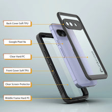Cargar imagen en el visor de la galería, Caso impermeable de Google Pixel 9a, cubierta de armadura punkcase [serie extrema] con protector de pantalla incorporado [negro]
