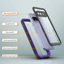 Cargar imagen en el visor de la galería, Caso impermeable de Google Pixel 9a, cubierta de armadura punkcase [serie extrema] con protector de pantalla incorporado [púrpura]
