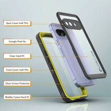 Cargar imagen en el visor de la galería, Caso impermeable de Google Pixel 9a, cubierta de armadura punkcase [serie extrema] con protector de pantalla incorporado [amarillo]
