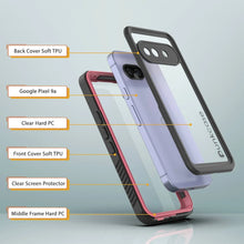 Cargar imagen en el visor de la galería, Caso impermeable de Google Pixel 9a, cubierta de armadura punkcase [serie extrema] con protector de pantalla incorporado [rosa]
