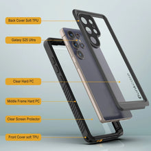 Cargar imagen en el visor de la galería, Funda protectora de pantalla para Galaxy S25 Ultra resistente al agua y a los golpes [Serie Extreme] [Negro]
