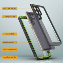 Cargar imagen en el visor de la galería, Funda protectora de pantalla para Galaxy S25 Ultra resistente al agua y a los golpes [Serie Extreme] [Verde claro]
